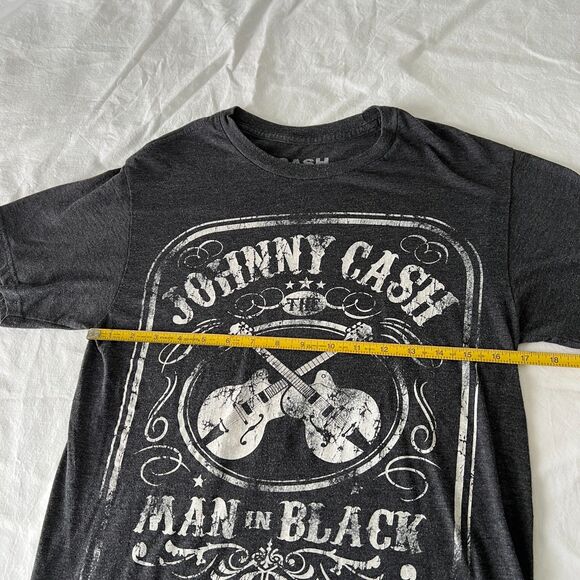 Johnny Cash Vintage Style T-Shirt, Women's Small, Black Acid Wash - Picture 4 of 8